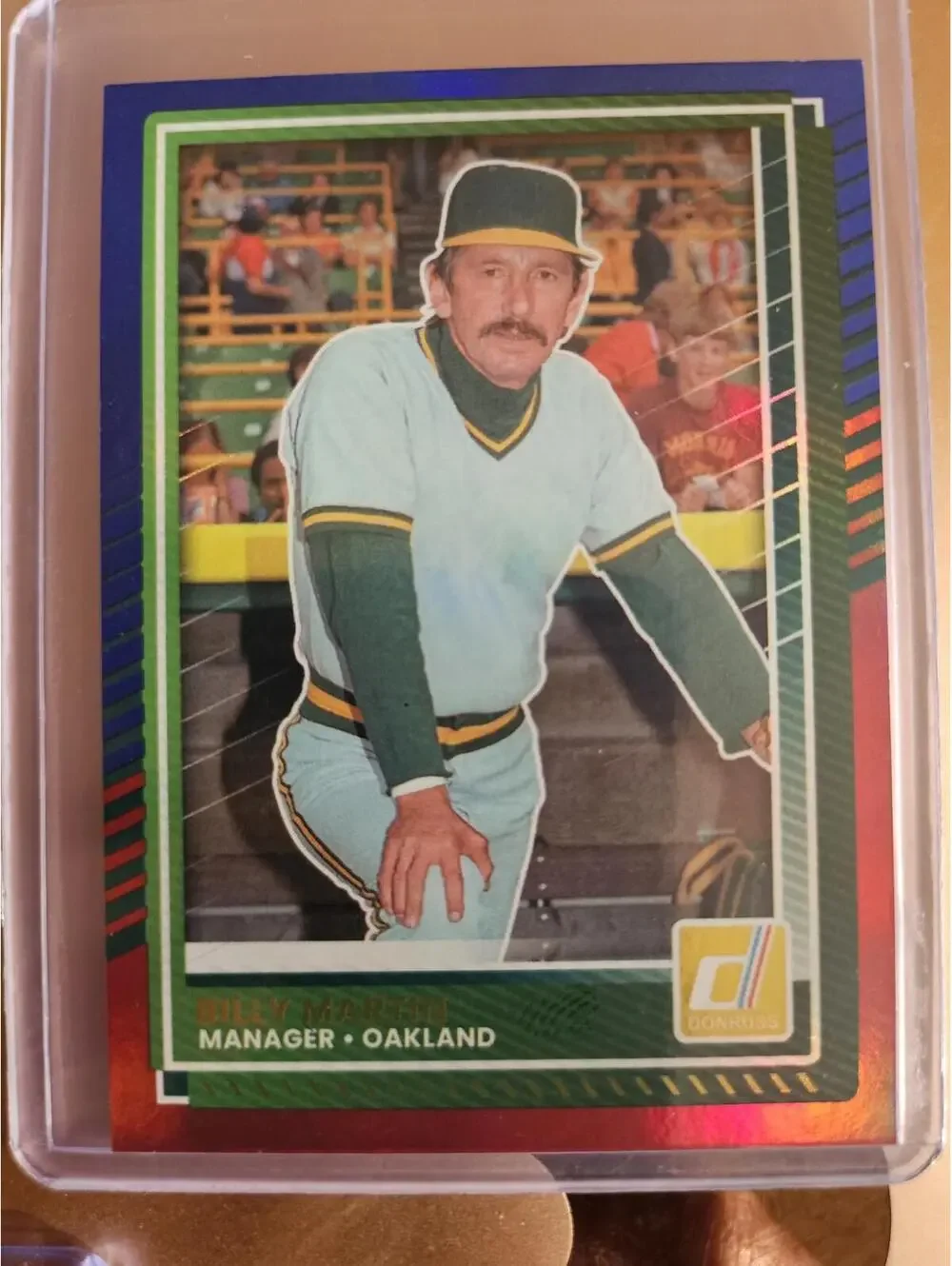 Billy Martin - 2025 Donruss red/blue laser insert - #68 - A's - RAW Mint